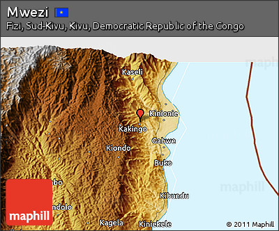 Physical 3D Map of Mwezi