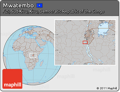 Gray Location Map of Mwatembo