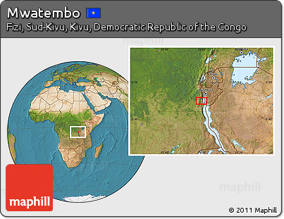 Satellite Location Map of Mwatembo