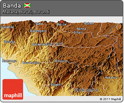 Physical Panoramic Map of Banda