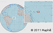 Gray Location Map of the area around 4° 1' 30" S, 31° 22' 30" W, hill shading