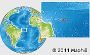 Physical Location Map of the area around 4° 1' 30" S, 31° 22' 30" W