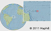Savanna Style Location Map of the area around 4° 1' 30" S, 31° 22' 30" W, hill shading