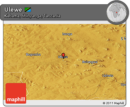 Physical Panoramic Map of Ulewe