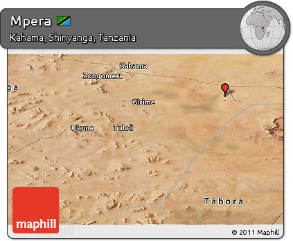 Satellite Panoramic Map of Mpera