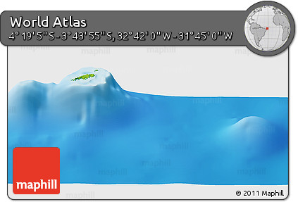 Physical Panoramic Map of the Area around 4° 1' 30" S, 32° 13' 30" W