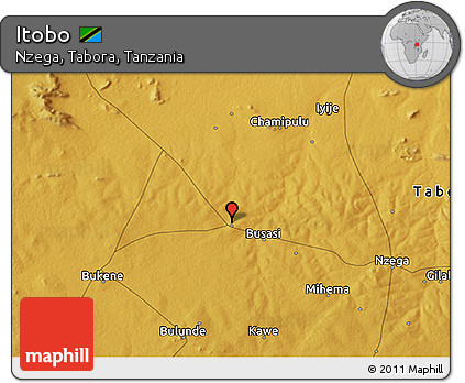 Physical 3D Map of Itobo