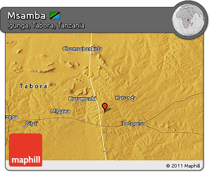 Physical 3D Map of Msamba