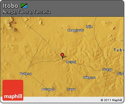 Physical 3D Map of Itobo