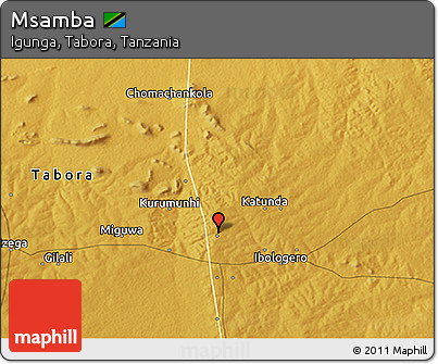 Physical 3D Map of Msamba