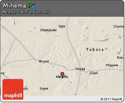 Shaded Relief 3D Map of Mihema