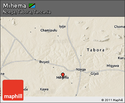 Shaded Relief 3D Map of Mihema