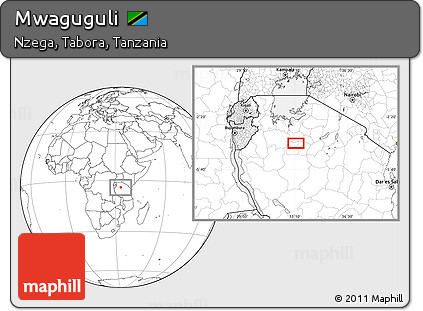 Blank Location Map of Mwaguguli