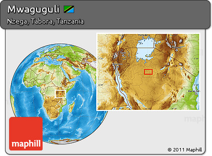 Physical Location Map of Mwaguguli