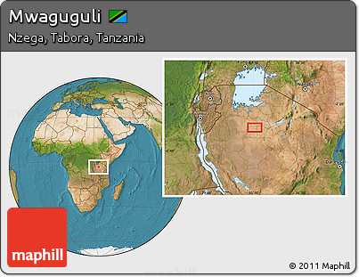 Satellite Location Map of Mwaguguli