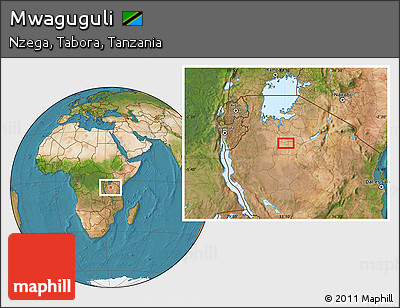 Satellite Location Map of Mwaguguli