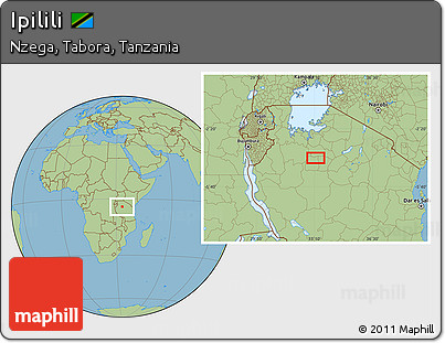 Savanna Style Location Map of Ipilili