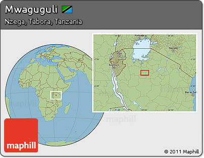 Savanna Style Location Map of Mwaguguli