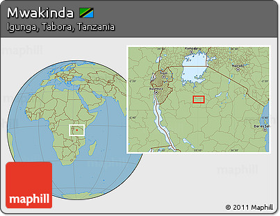 Savanna Style Location Map of Mwakinda