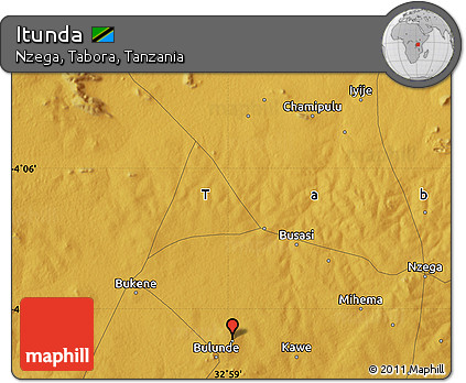 Physical Map of Itunda