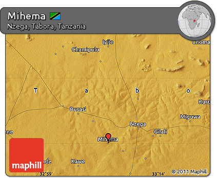 Physical Map of Mihema