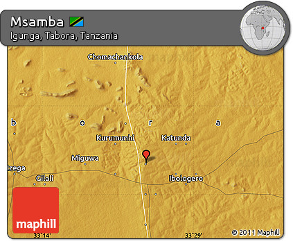 Physical Map of Msamba