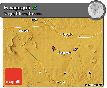 Physical Map of Mwaguguli