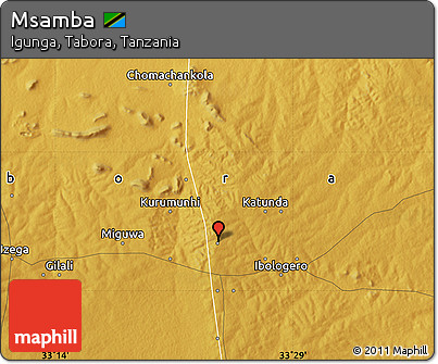 Physical Map of Msamba