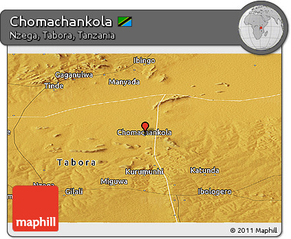 Physical Panoramic Map of Chomachankola