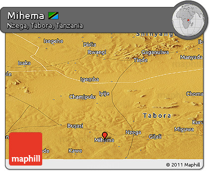 Physical Panoramic Map of Mihema