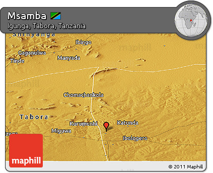 Physical Panoramic Map of Msamba