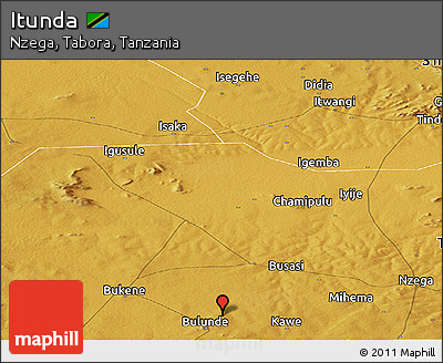 Physical Panoramic Map of Itunda
