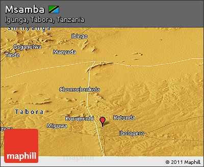 Physical Panoramic Map of Msamba