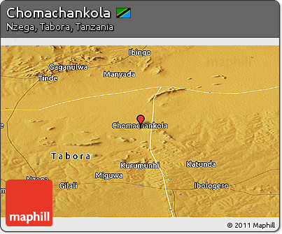 Physical Panoramic Map of Chomachankola