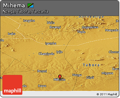 Physical Panoramic Map of Mihema