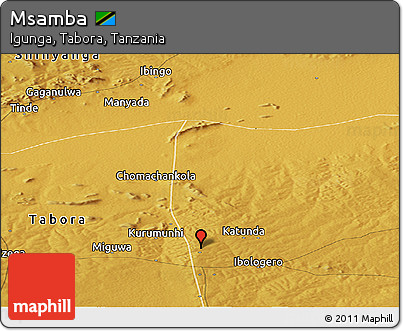 Physical Panoramic Map of Msamba