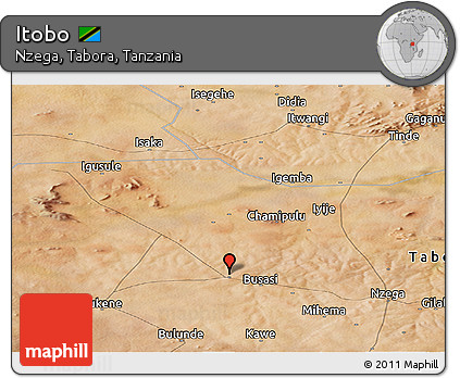 Satellite Panoramic Map of Itobo