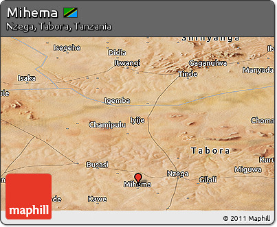 Satellite Panoramic Map of Mihema