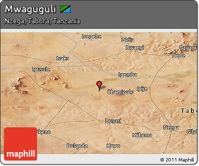 Satellite Panoramic Map of Mwaguguli