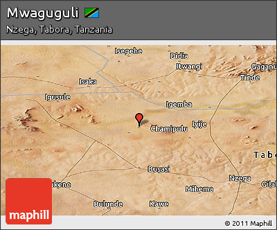 Satellite Panoramic Map of Mwaguguli