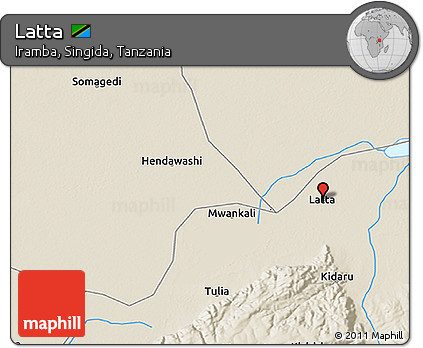 Shaded Relief 3D Map of Latta