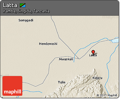 Shaded Relief 3D Map of Latta