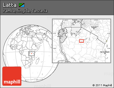Blank Location Map of Latta