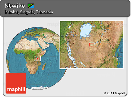 Satellite Location Map of Ntwike