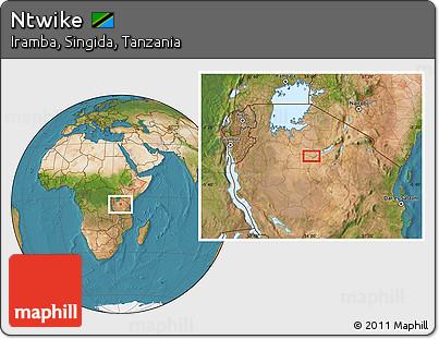 Satellite Location Map of Ntwike