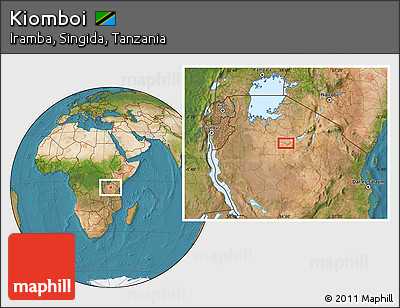 Satellite Location Map of Kiomboi