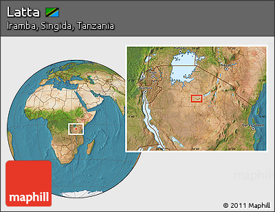 Satellite Location Map of Latta