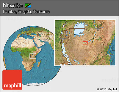 Satellite Location Map of Ntwike