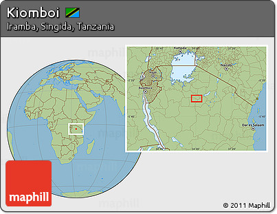 Savanna Style Location Map of Kiomboi