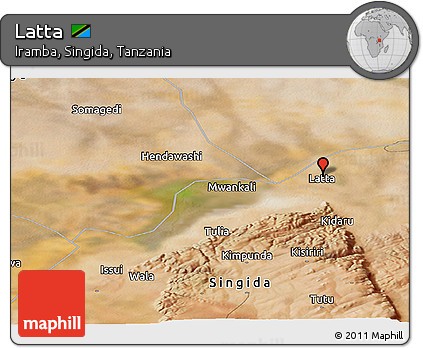 Satellite Panoramic Map of Latta
